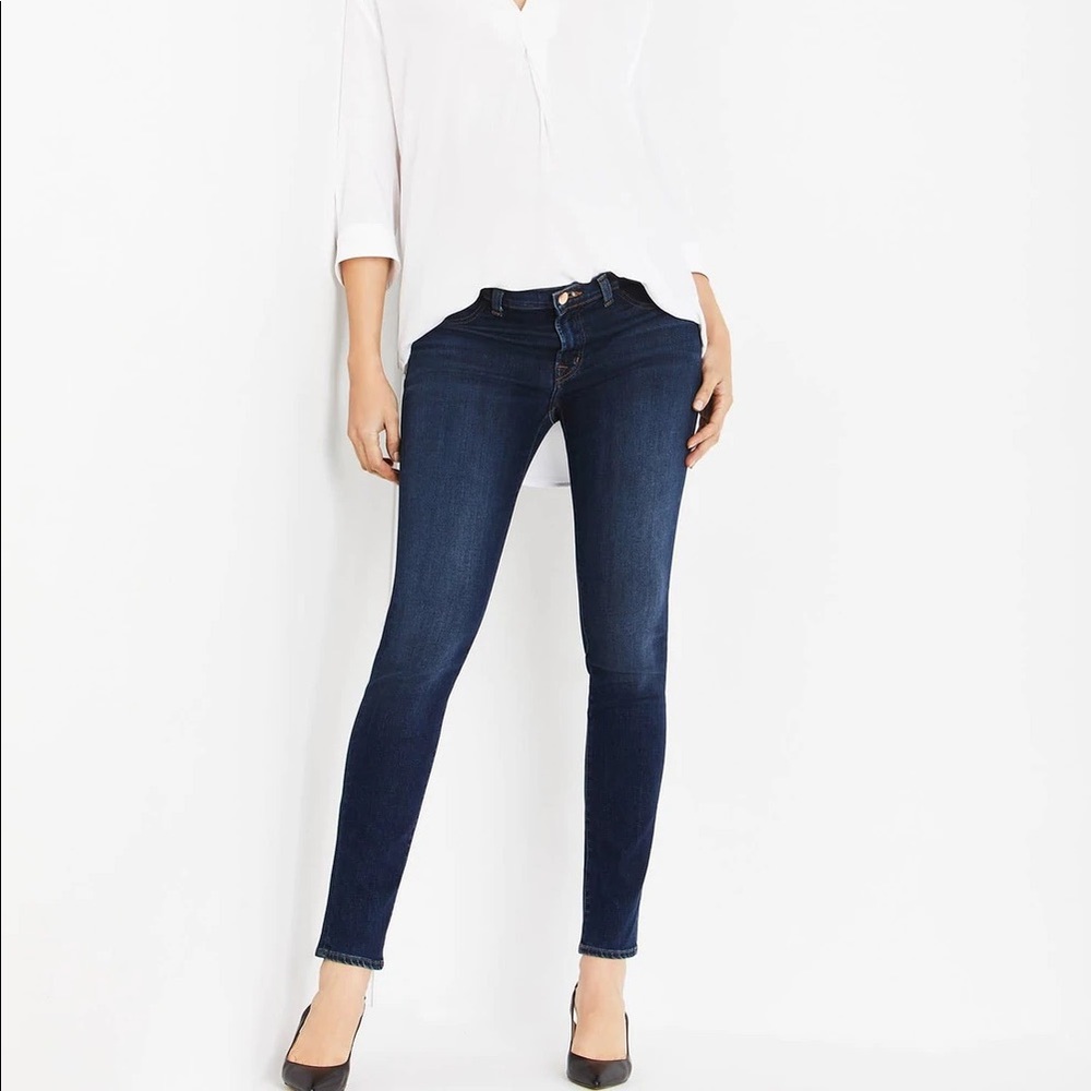 J BRAND SIDE PANEL MAMA J SUPER SKINNY MATERNITY JEANS